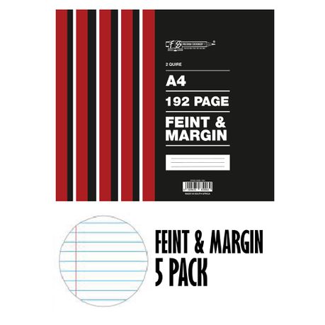 Freedom Stationery 2 Quire 192 Page A4 F&M Counter Book (5 Pack)