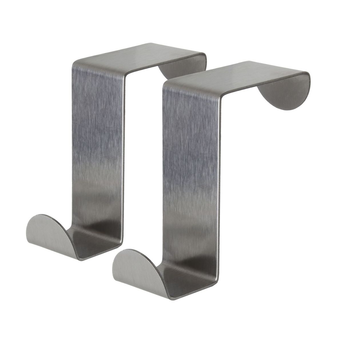 Stainless Steel Metal Over Door Hooks (Set of 2)
