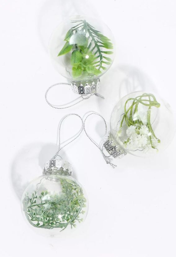 3 Pack Foliage Baubles