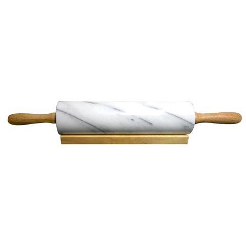 Marble Rolling Pin with Wooden Handles