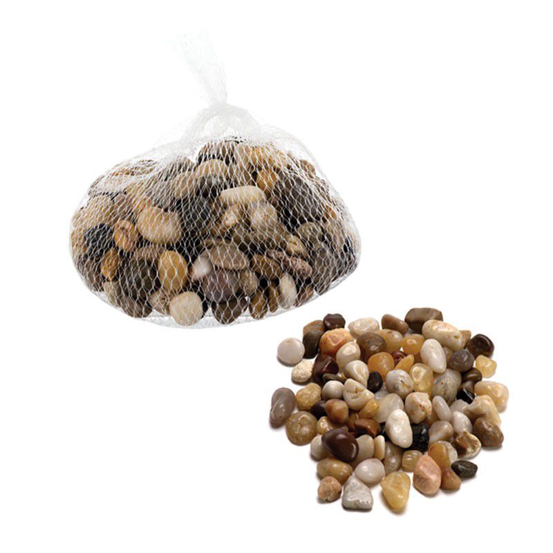 Pebbles River Stones 1kg Mixed Colors In Bag - 2 Pack
