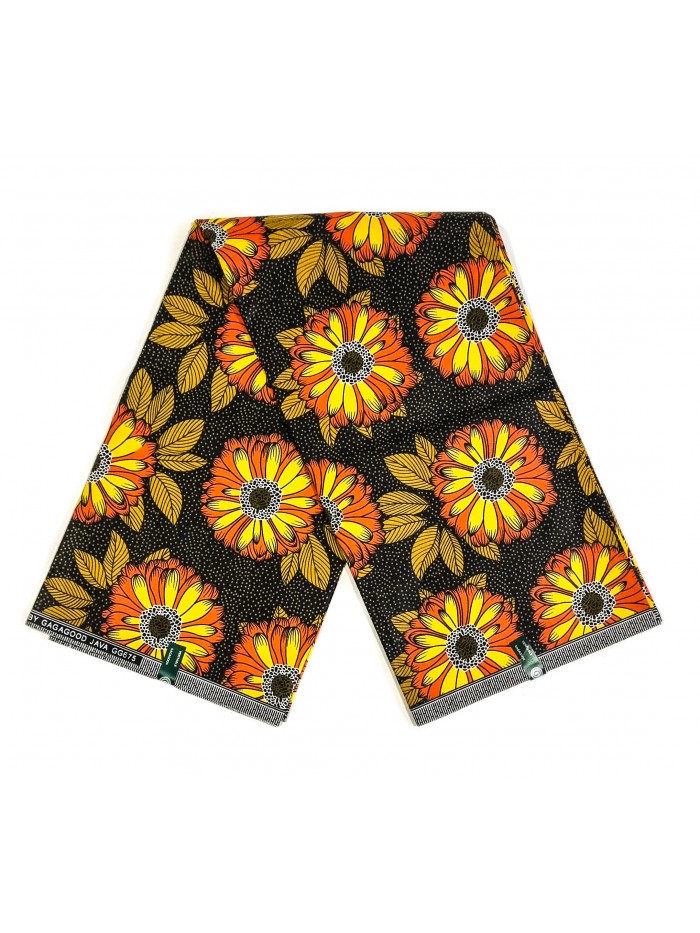 Gazania Polyester African Print Fabric