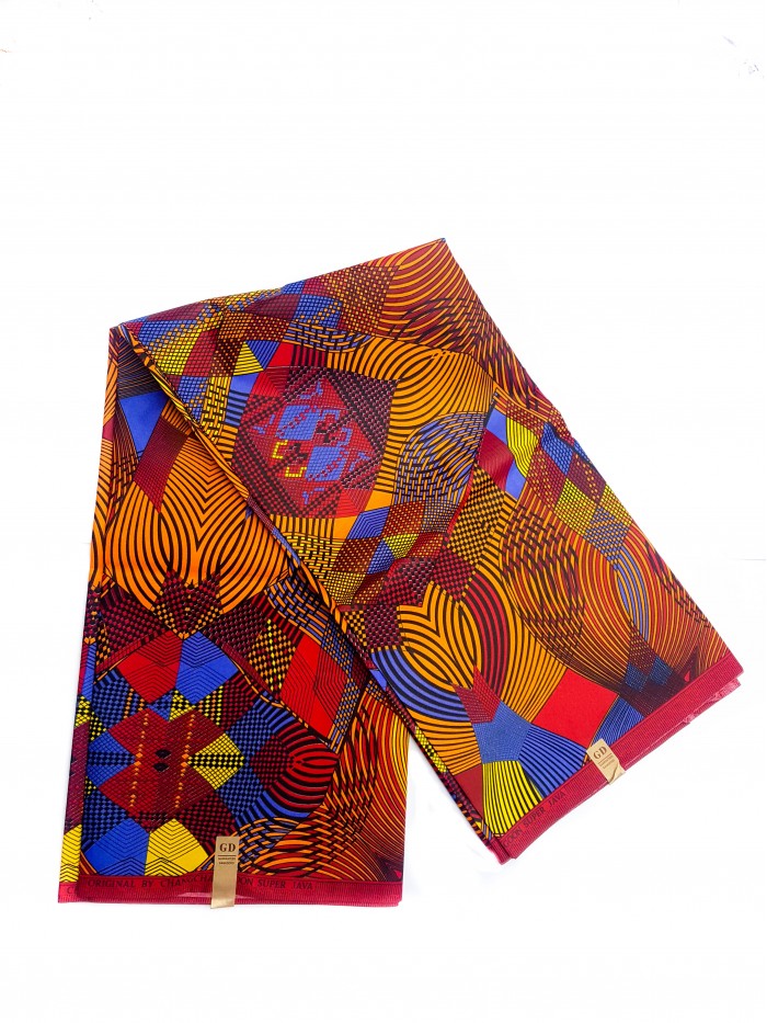 Color Mixed Match Polyester African Print Fabric