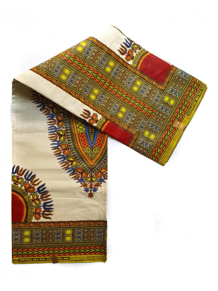Grey dashiki African Print Fabric