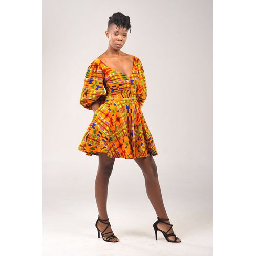 Kente Futoro Ball Arm Dress
