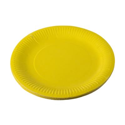 Paper Plates Large 230mm Yellow 20pc