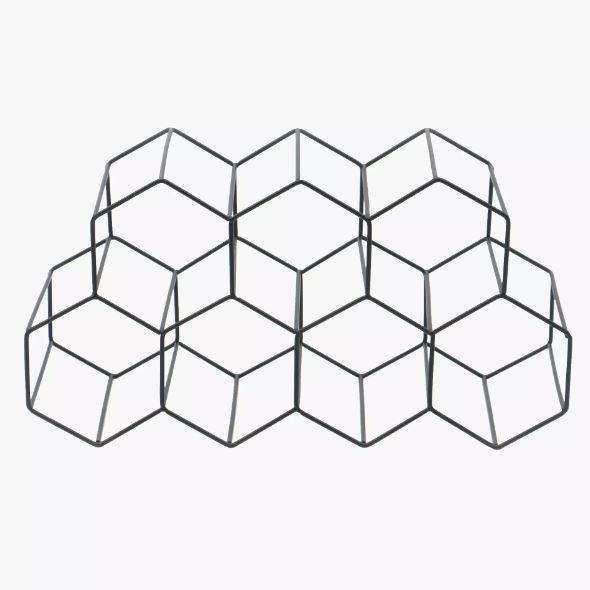7 Bottle Metallic Wine Rack