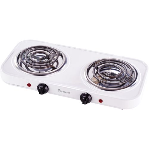Pineware Double Spiral Hot Plate, White