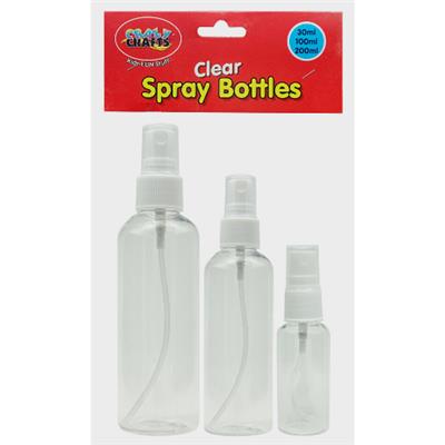 Crazy Crafts Spray Bottles Mixed 30ml,100ml,200ml