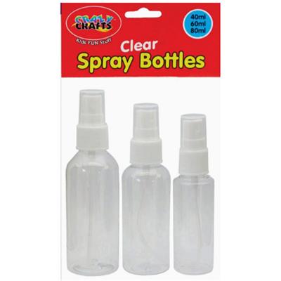 Crazy Crafts Spray Bottles Mixed 40ml, 60ml, 80ml
