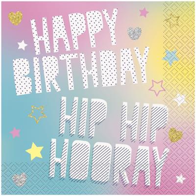 Unique Party Unicorn Lunch Napkin Hip Hooray 16pc