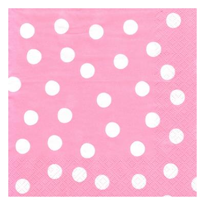 3ply Luncheon Little Dots Light Pink 20s