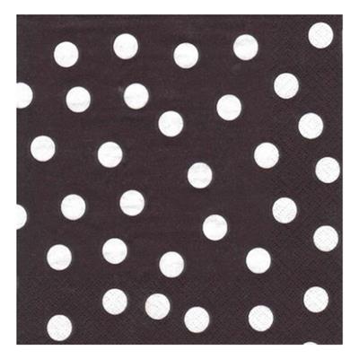 3ply Luncheon Little Dots Black 20s