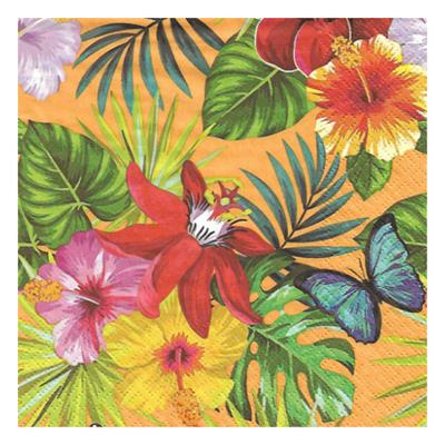 3ply Luncheon Jungle Fever Orange 20s