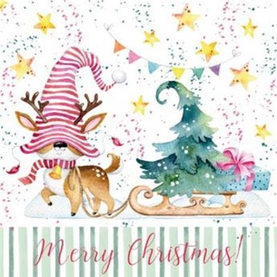 3ply Luncheon Gnome Reindeer 20s