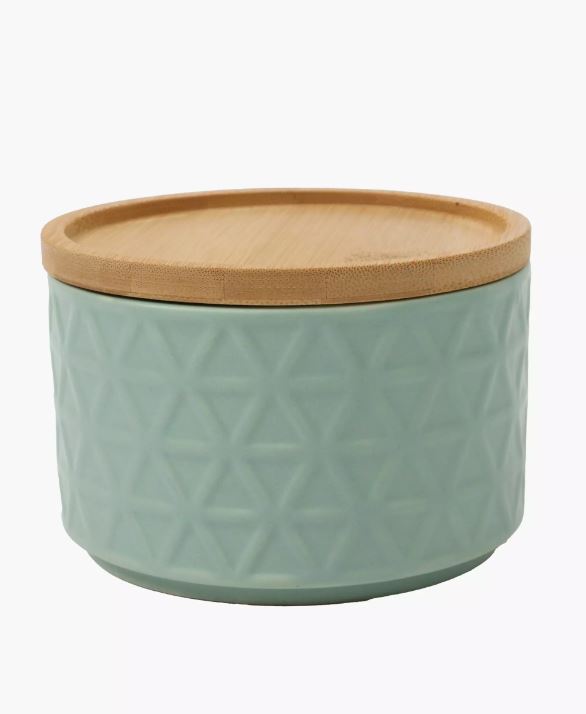 Ceramic Canister With Bamboo Lid