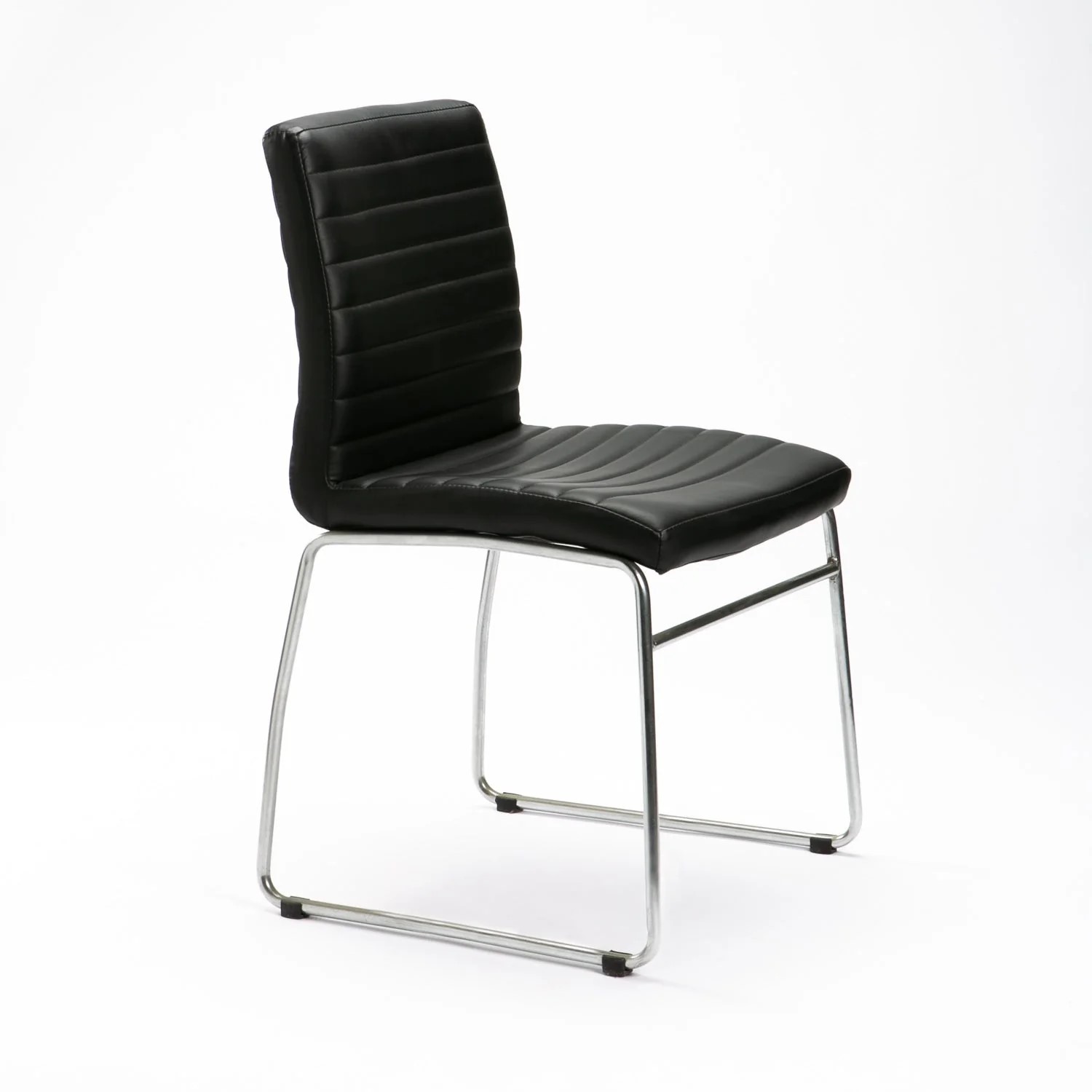 Mia leather touch chrome dinning chair