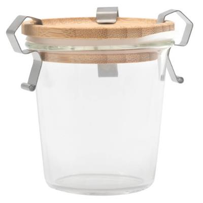 Jar With Wooden Lid & Metal Clips 260ml