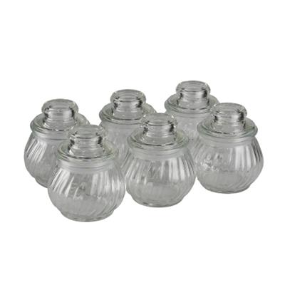 Aqua Spice Jar Glass Lid 160ml 6pc