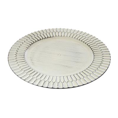 Underplate Cream White Antique