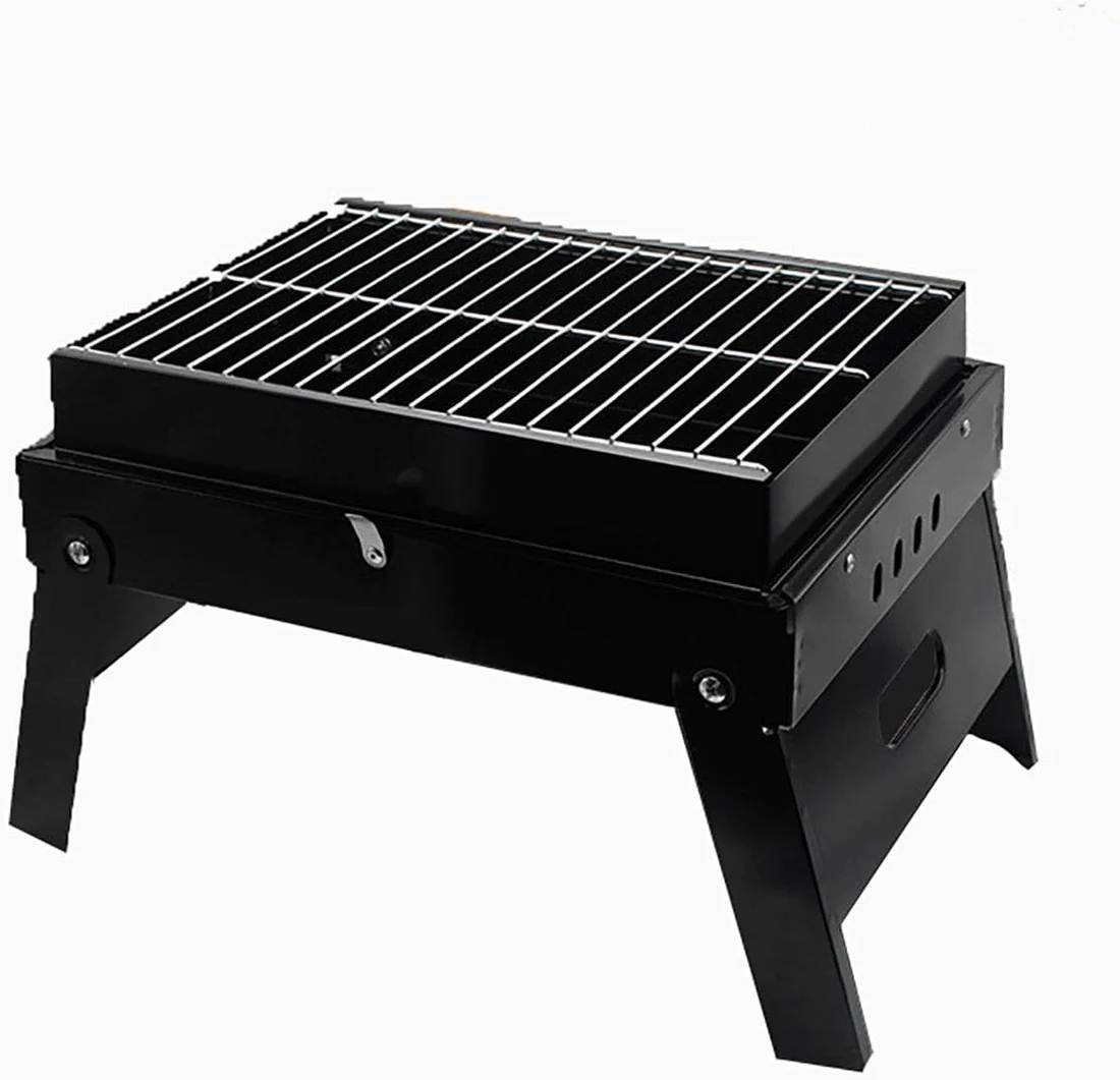 38x30x27cm Portable Folding Braai Stand with Deep Charcoal Pit - FX-9203