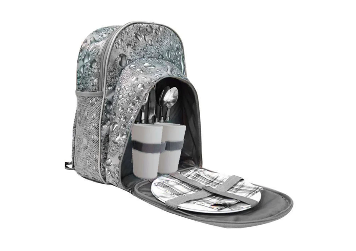 12 Piece Picnic Dining Backpack for 2 with Plates Cutlery & Cups FX-6024
