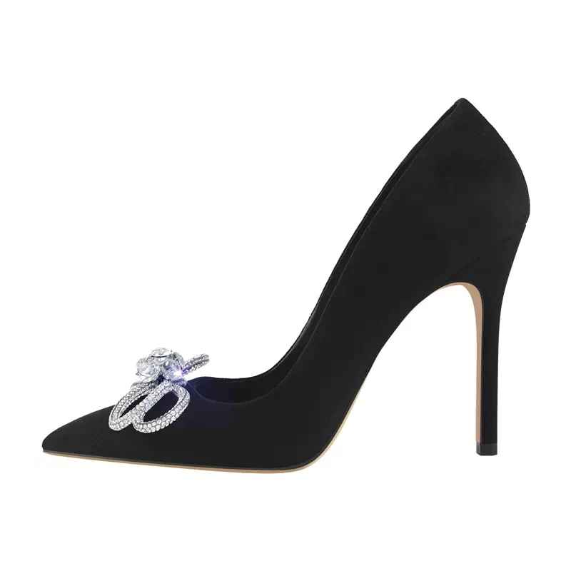 Crystal Butterfly pointed toe High Heel