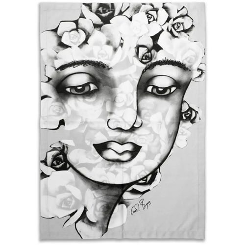 Carrol Boyes Tea Towel, Succulent Faces