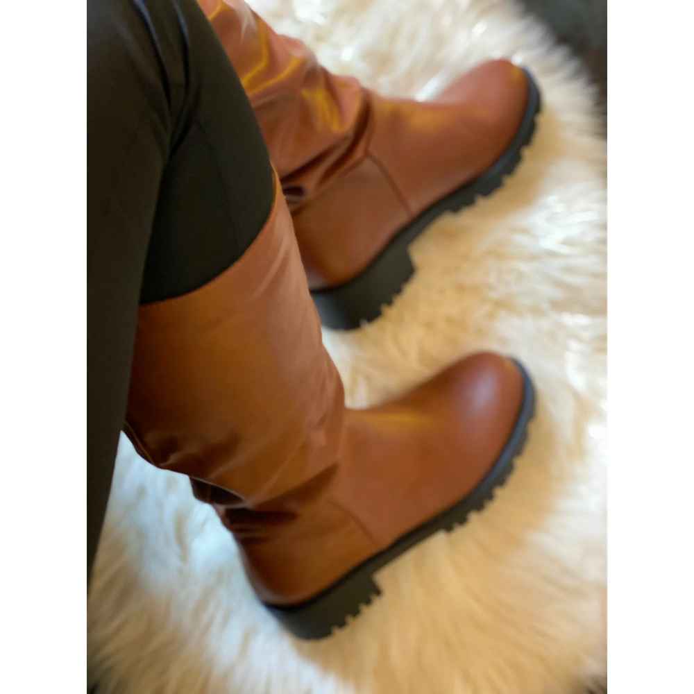 Below Knee Leather Boots