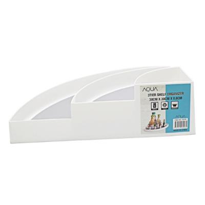 Aqua Shelf Corner Organizer 3 Tier White