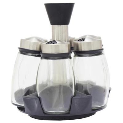 Aqua Spice Rack 6 Jar Black 80ml