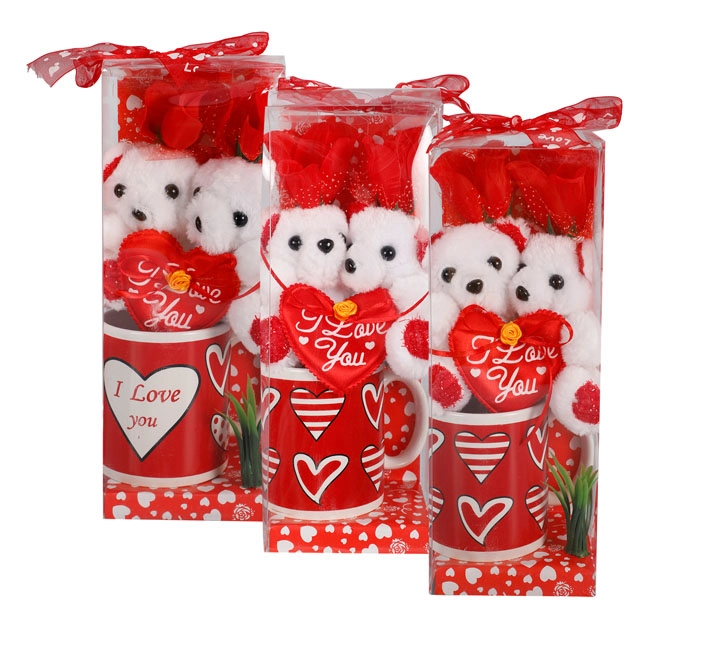 Love Mug With Plush Straight Shape 320ml