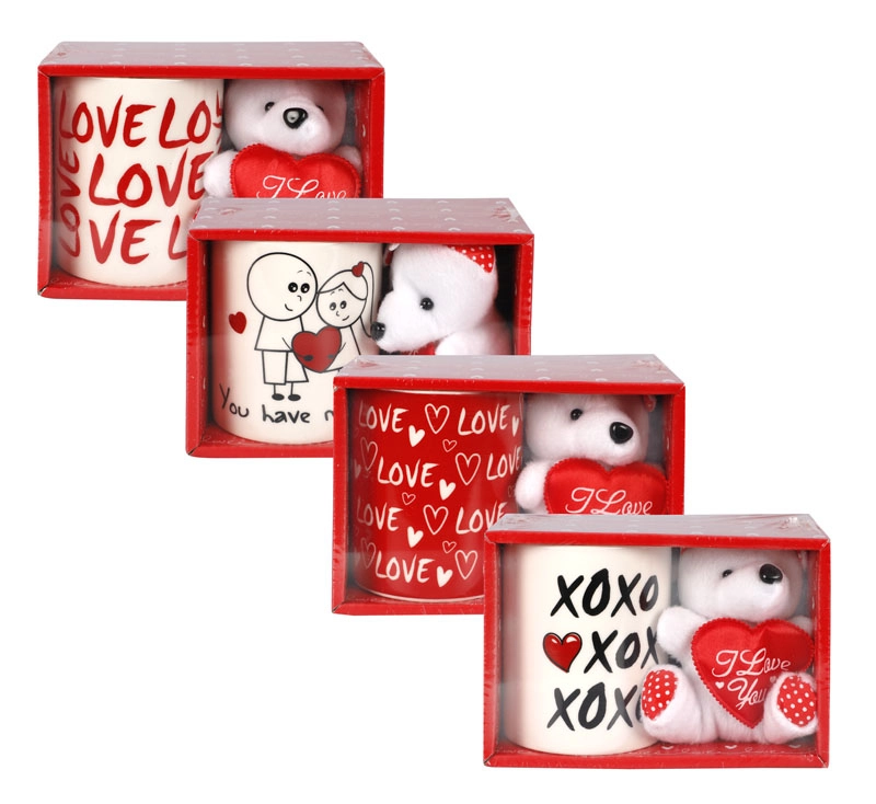 Love Mug With Plush Straight Shape 320ml