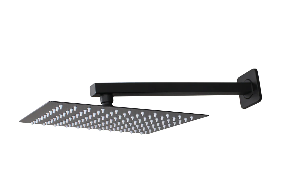 LMA 30CM Rectangular Shower Arm & 25CM Square High-Pressure Shower Head Set