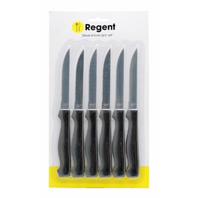 Regent Kitchen Steak Knives Carded 6pc Set