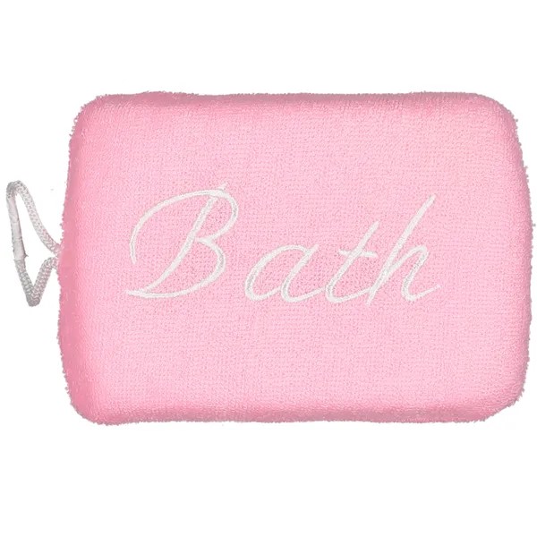 Embroided sponge with rope