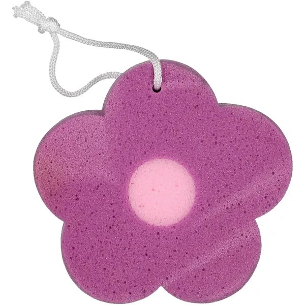 Flower sponge with rope