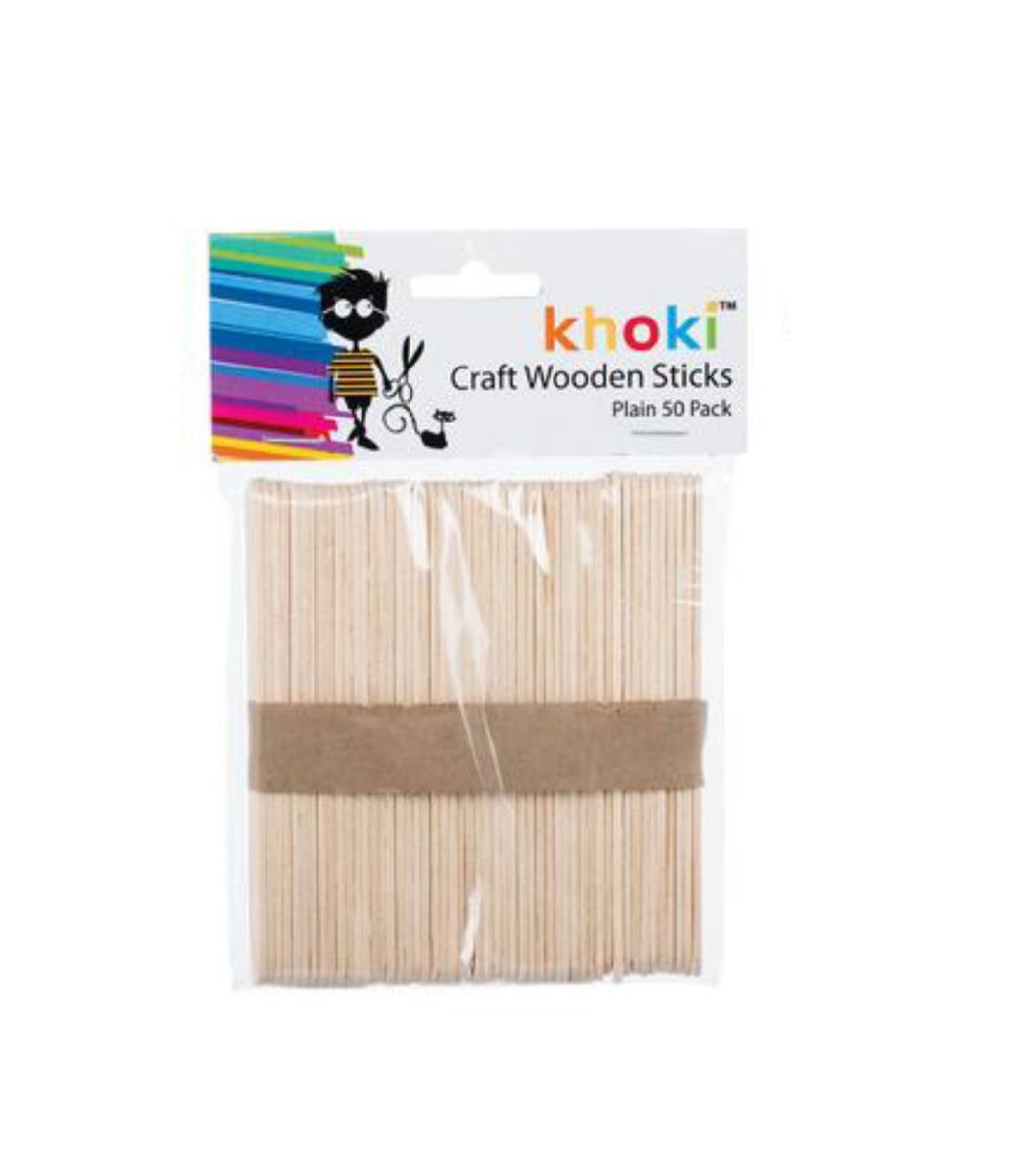 Arts and Crafts - 50 Plain Wooden Craft Sticks- Pack Of 3