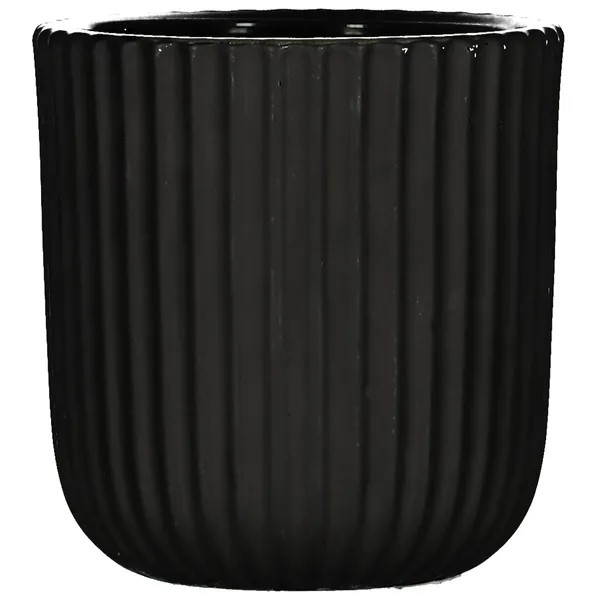 Black glass candle
