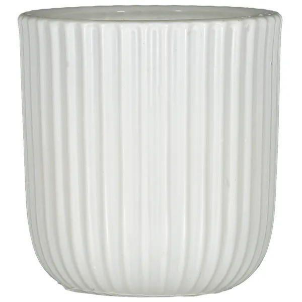White glass candle