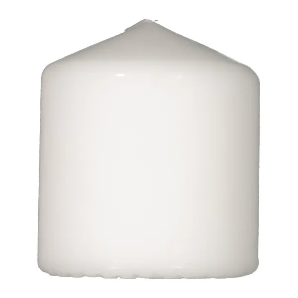 Small white pillar candle
