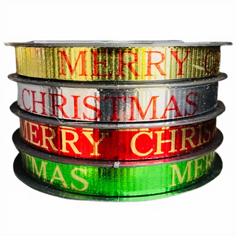 Christmas Ribbons 5m x 1cm (4 Piece)