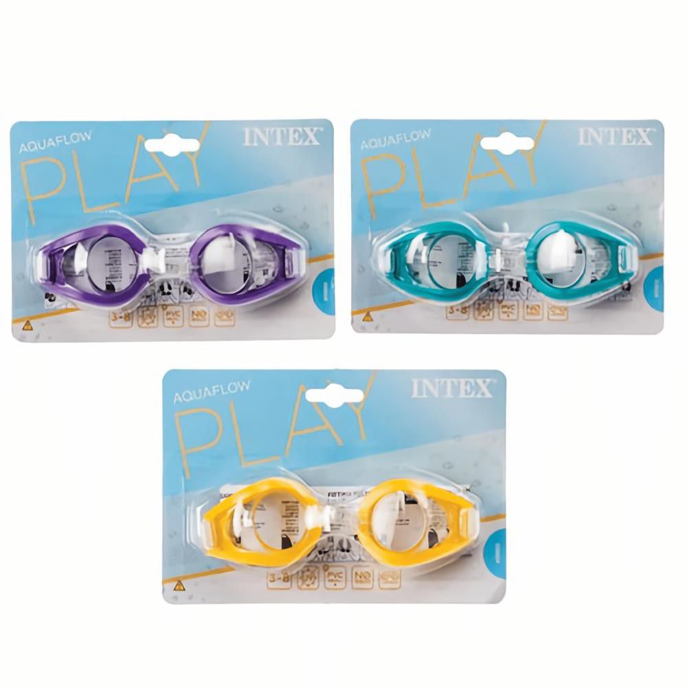 Bulk Pack x 3 Intex Swim Goggles Suitable For Ages 3 To 10 Years