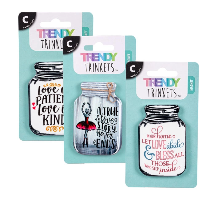 Jar Shape With Sentiments Magnet 8 x 5cm